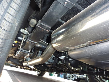 MGC Roadster under exhaust