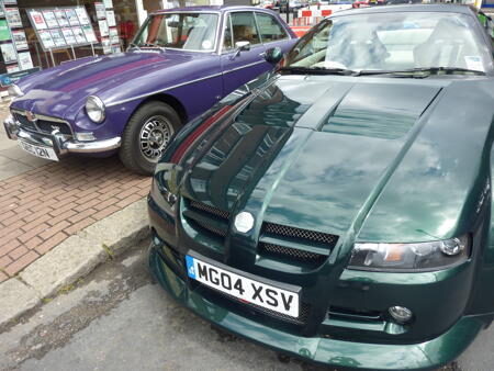 1974 Factory GT V8 and 2004 MG SV Front
