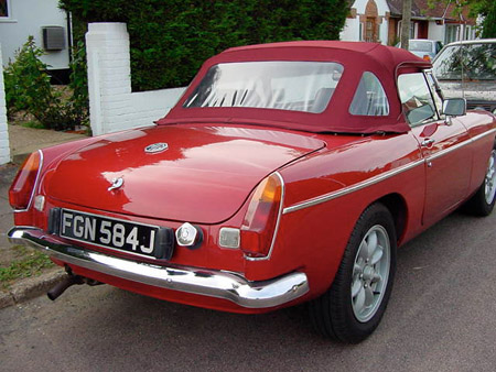 MGB 1970 Heritage Shell back